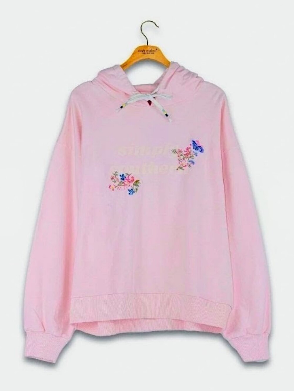 NWT Simply Southern XXL Hoodie - Light Pink Floral